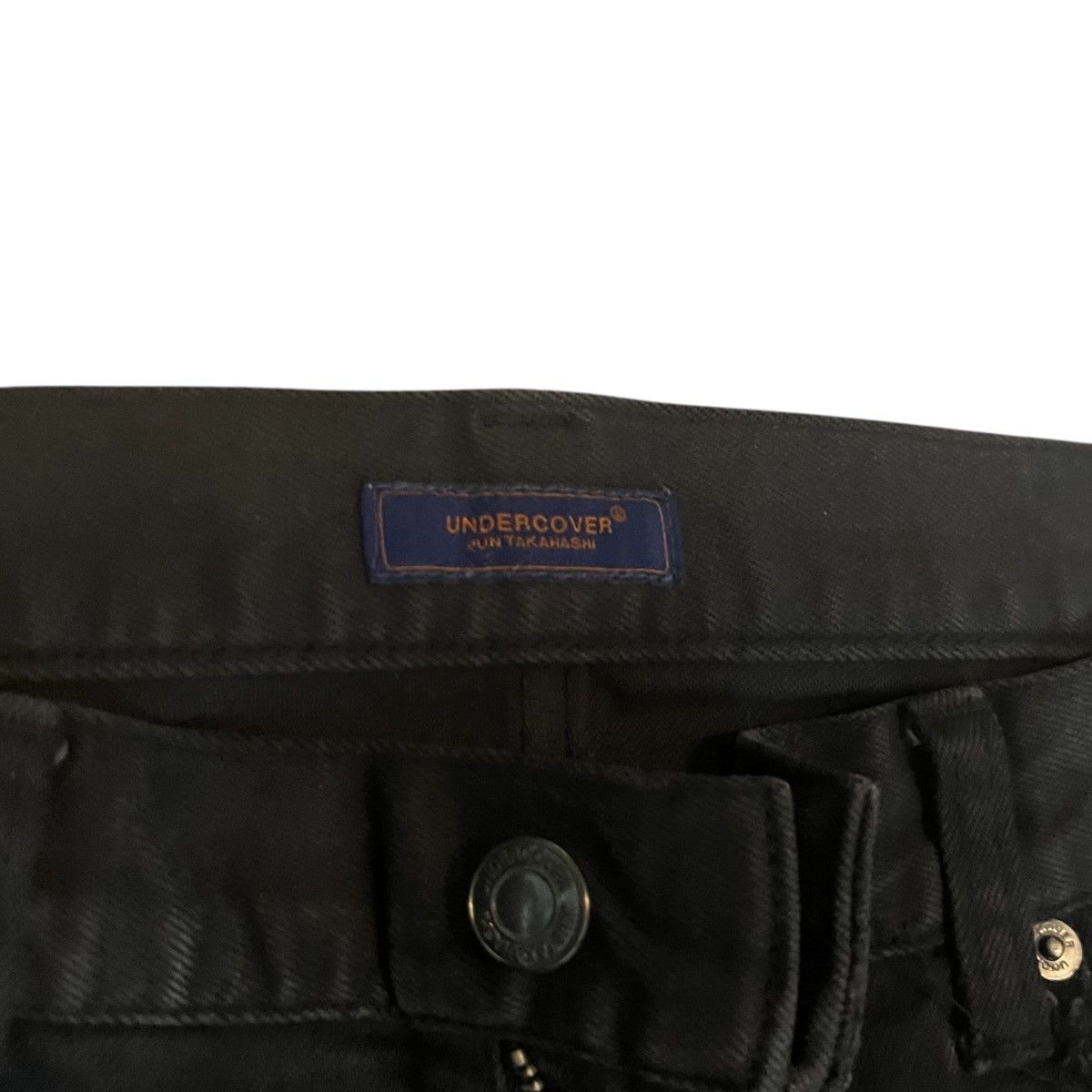 Japanese Brand × Jun Takahashi × Undercover Undercover 68 Blue Yarn Black Denim Size US 32 / EU 48 - 3 Thumbnail
