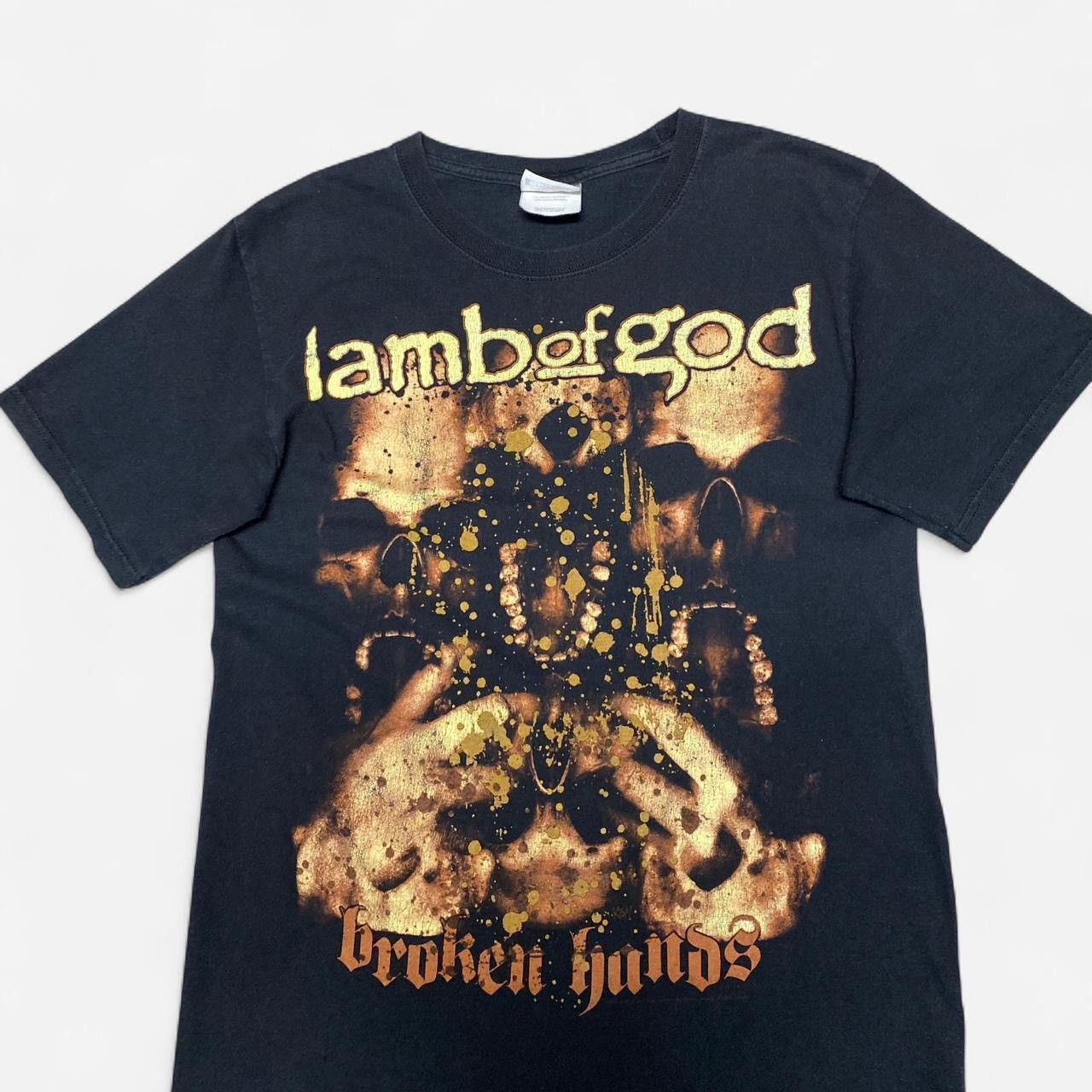 Hanes Vintage Lamb of god broken hands skull black T-shirt Size US S / EU 44-46 / 1 - 2 Thumbnail