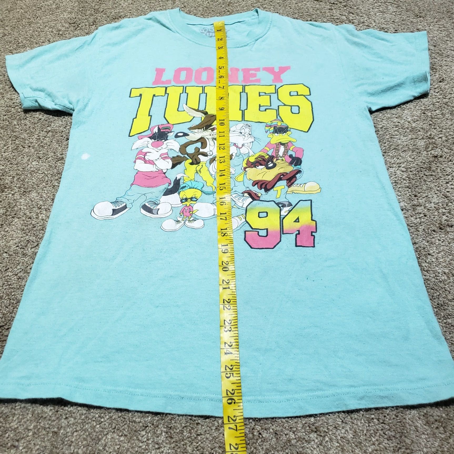 Vintage Looney Tunes Shirt Men’s S Small 94 Style Graphic Short Sleeve Retro Tee Blue 90s Mens Size US S / EU 44-46 / 1 - 7 Thumbnail