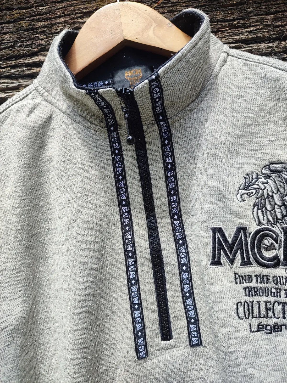 MCM Vintage MCM Embroidered Quarter-Zip – Dragon Crest Logo Size US M / EU 48-50 / 2 - 7 Thumbnail
