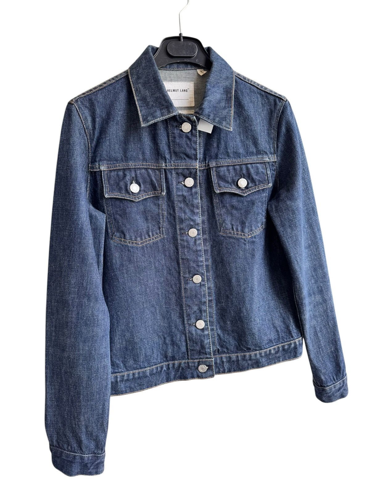 Designer × Helmut Lang Vintage 80s Helmut Lang Classic Denim Trucker jacket Size US XXS / EU 40 - 2 Thumbnail