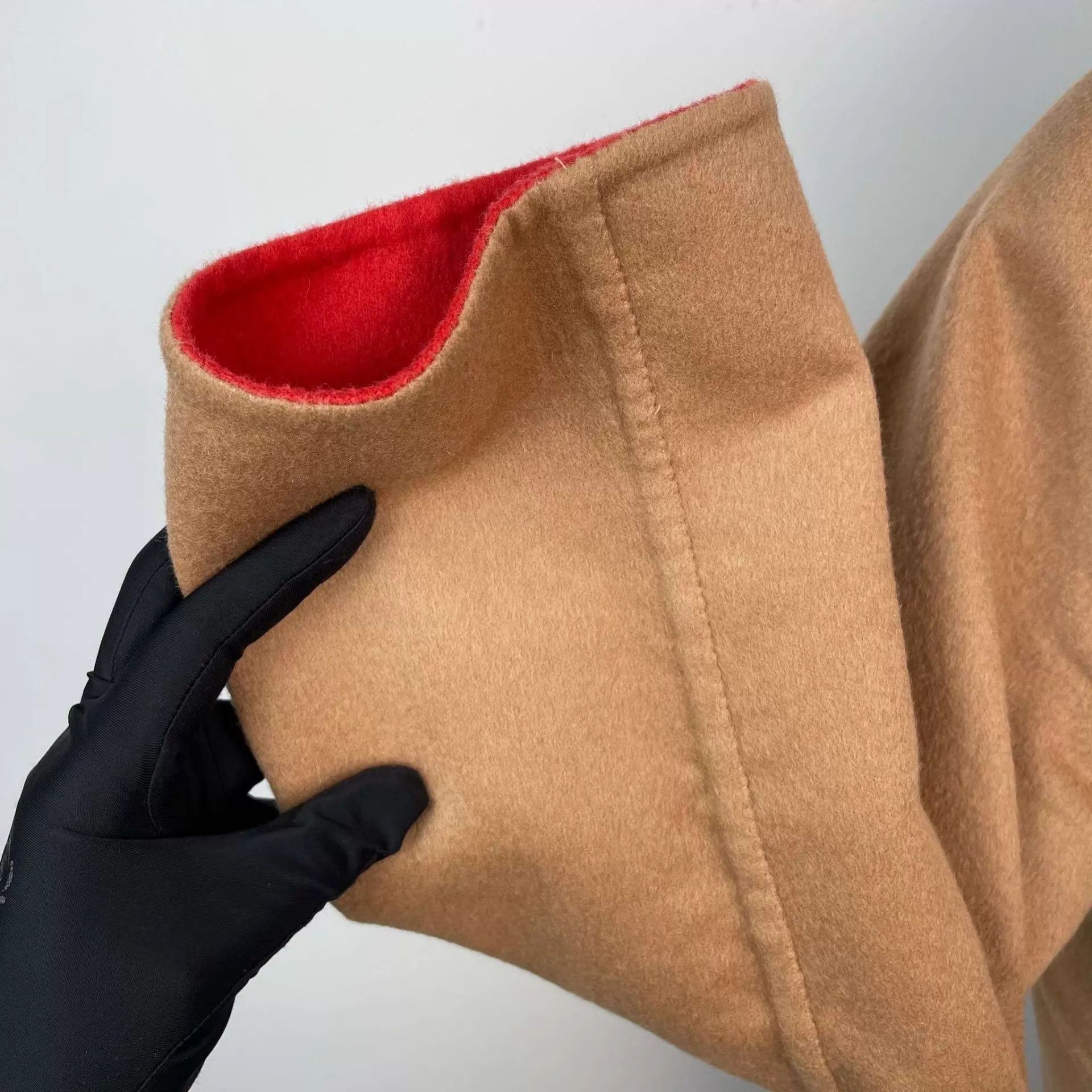 Max Mara maxMara 95 New Wool Double-Faced Red/Camel Coat 165/88A Size M / US 6-8 / IT 42-44 - 8 Thumbnail