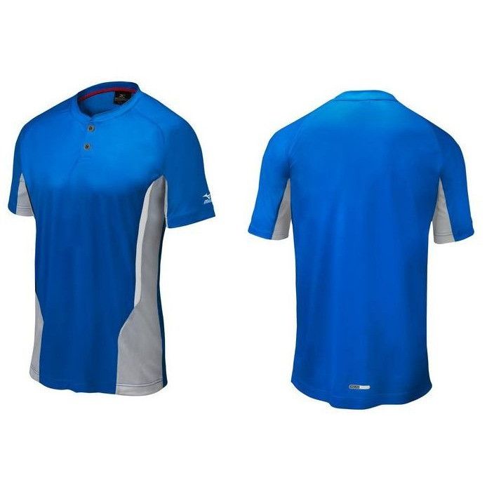 Mizuno Mizuno Men’s Elite 2-Button Baseball Jersey 350527, Royal B Size US XS / EU 42 / 0 - 2 Thumbnail