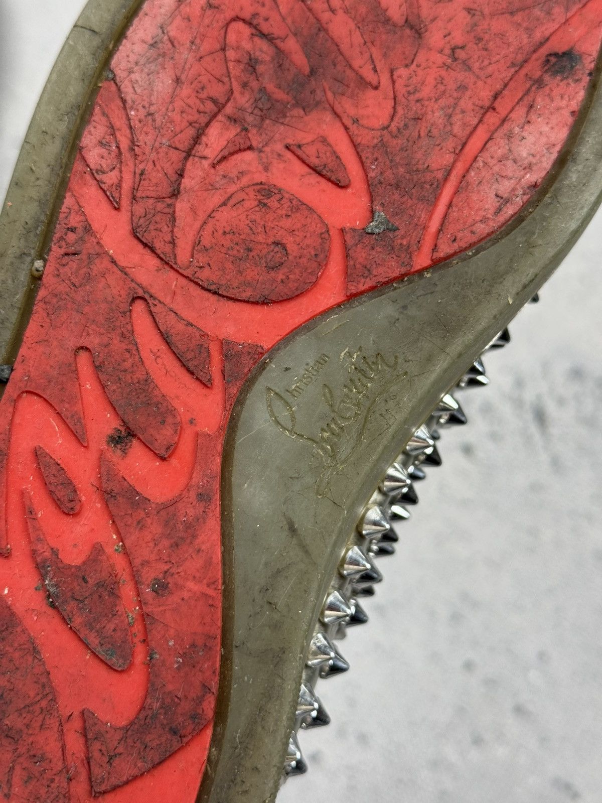 Christian Louboutin Christian Louboutin Louis Flat Antispecchio Spike Silver Size US 9 / EU 42 - 9 Thumbnail
