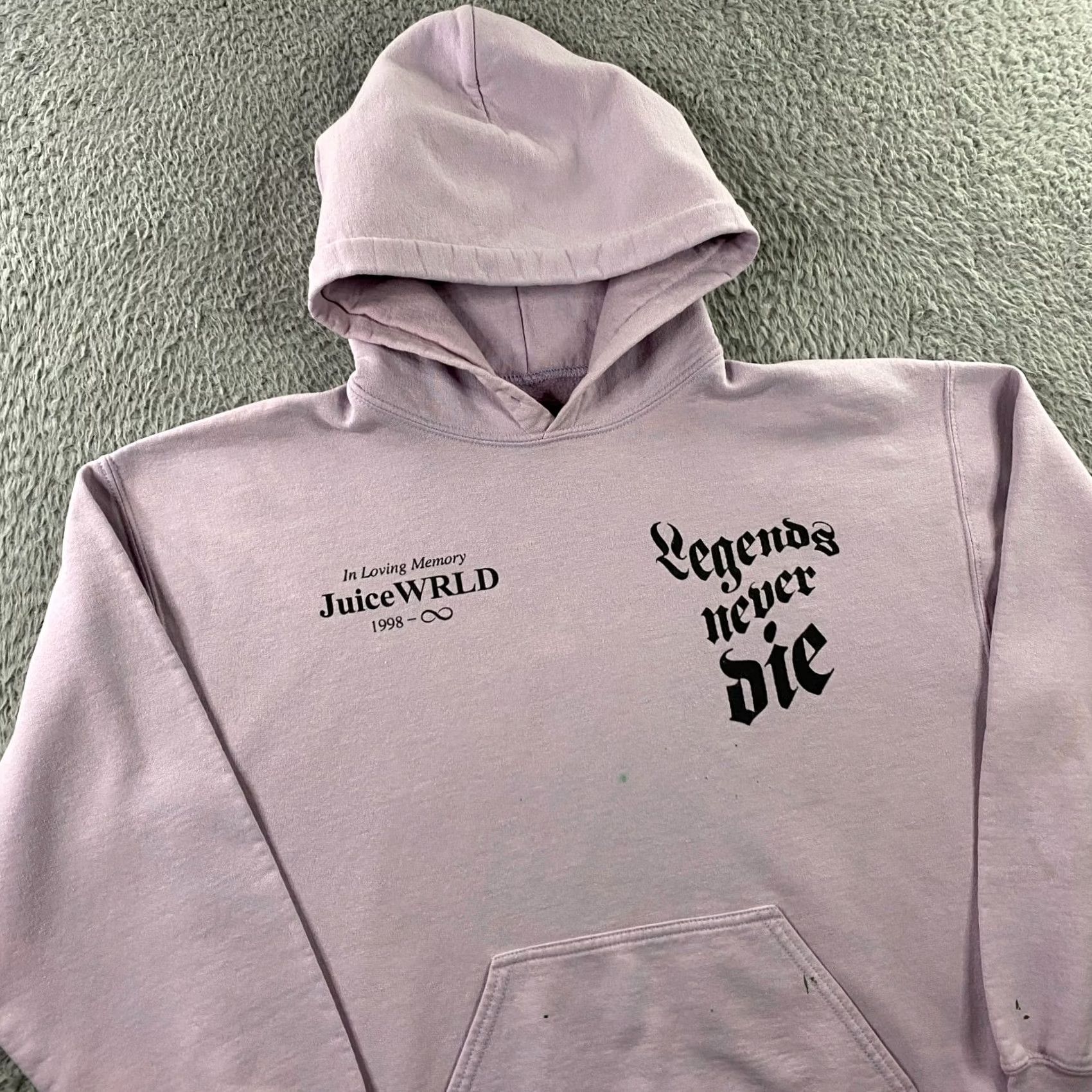 Vintage Juice WRLD Hoodie M Purple 999 Hooded Pocket Logo Purple Men Regular Fleece Cotton Blend Sweatshirt 1999 Sports Size US M / EU 48-50 / 2 - 2 Thumbnail