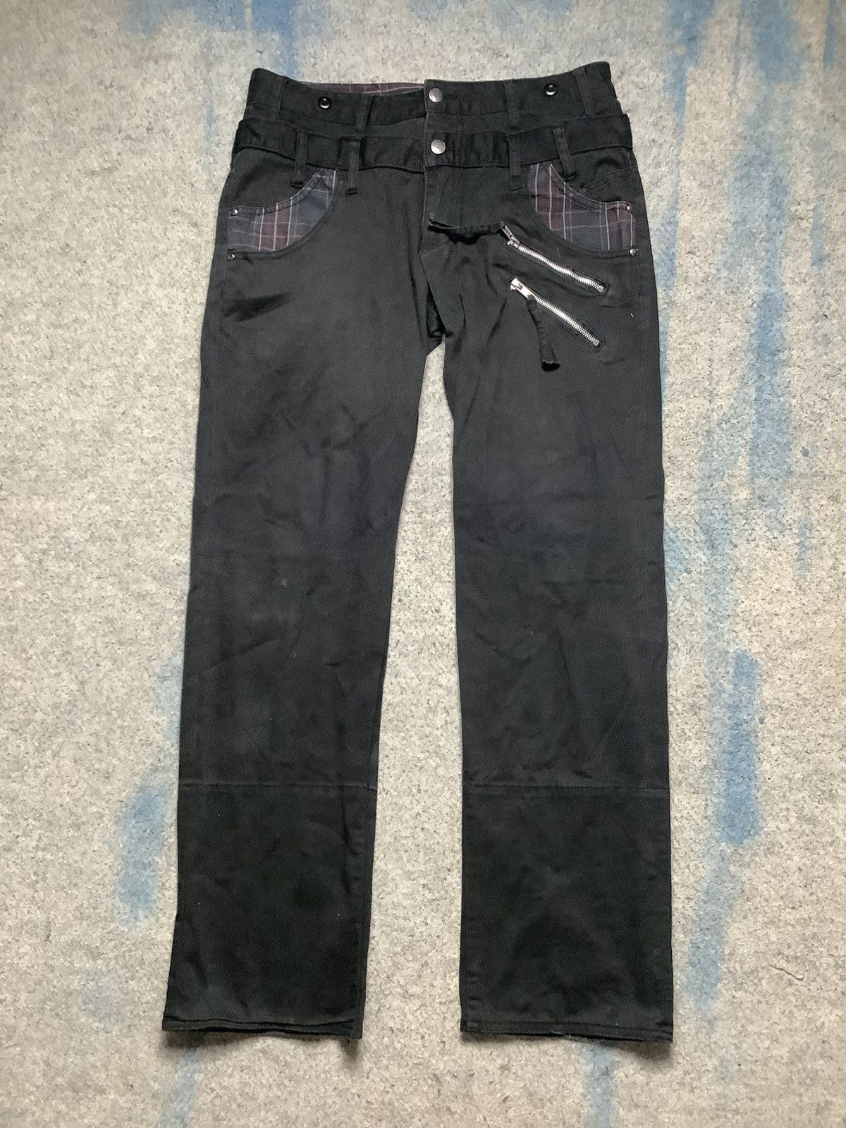 Designer × Japanese Brand × KMRii Japanese brand double waist by HVC YKK ZIPPER Size US 34 / EU 50 - 1 Thumbnail