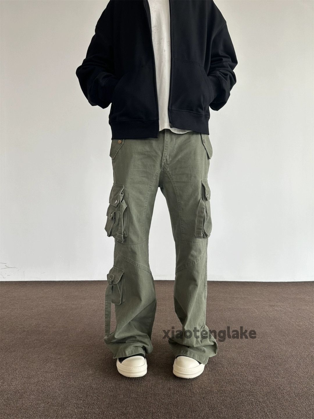 Designer × Japanese Brand × Vintage washed faded utility punk grunge bootcut cargo pants Size US 30 / EU 46 - 2 Thumbnail