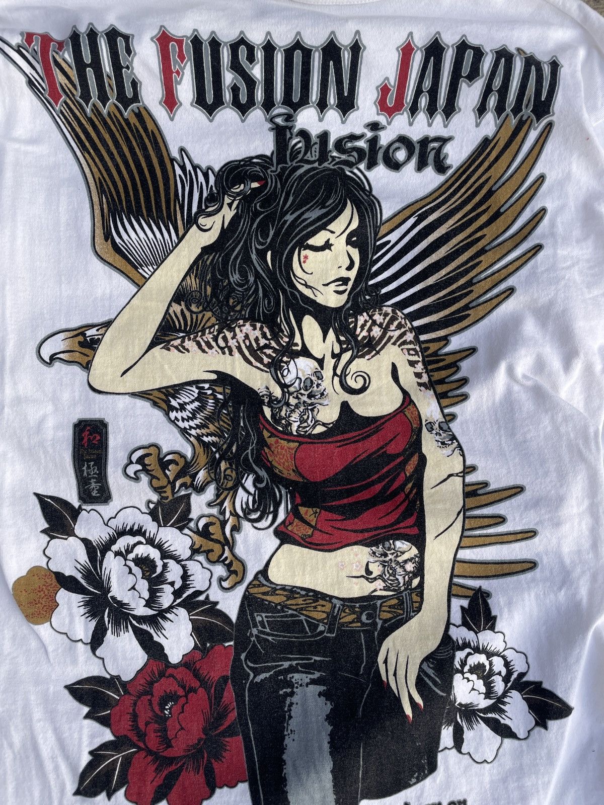 If Six Was Nine 2000s Japanese archive Yakuza girl Sukajan Long Sleeve Tee Size US L / EU 52-54 / 3 - 9 Thumbnail