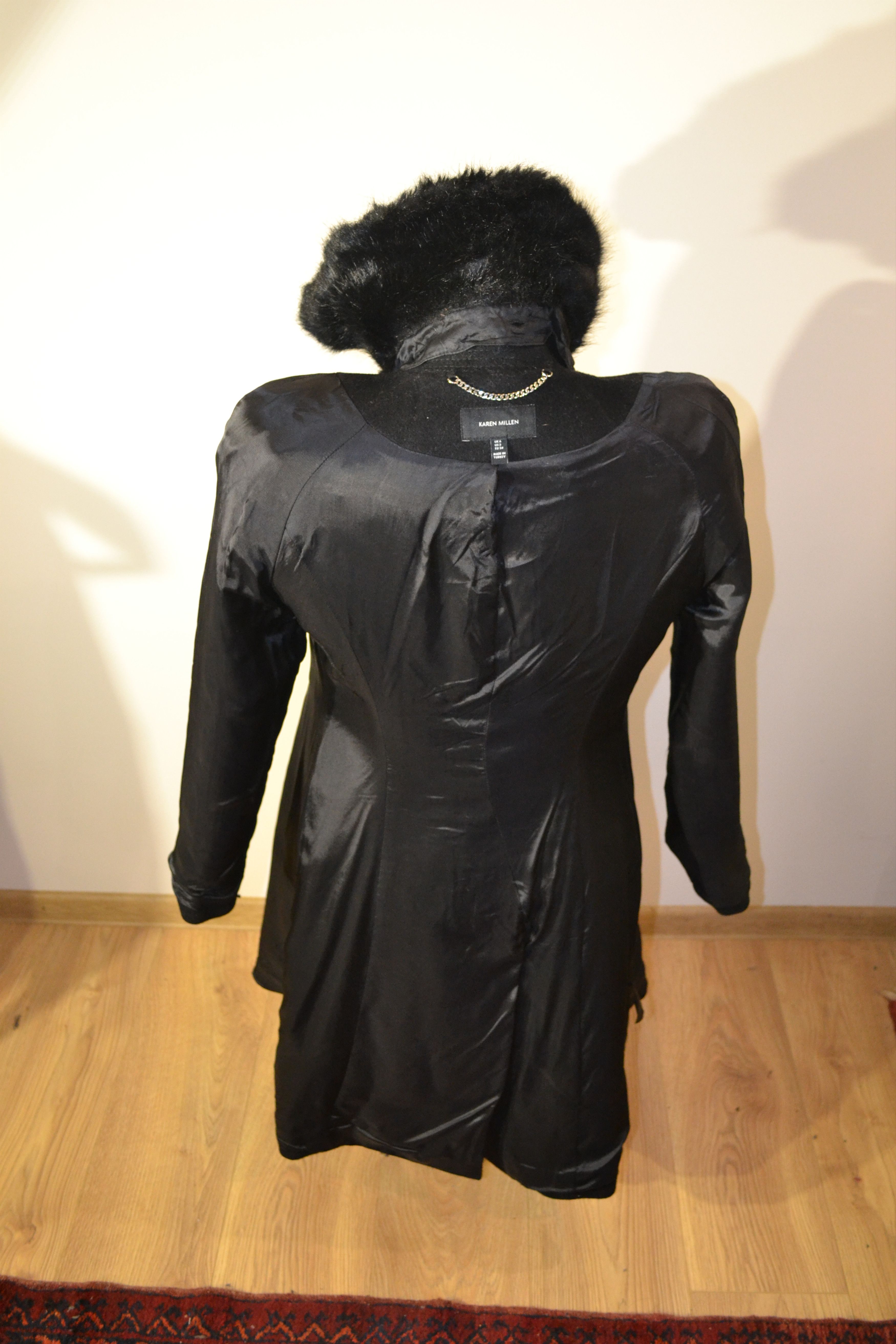 Karen Millen Karen Millen Black Wool Winter Coat - size S Size S / US 4 / IT 40 - 6 Thumbnail