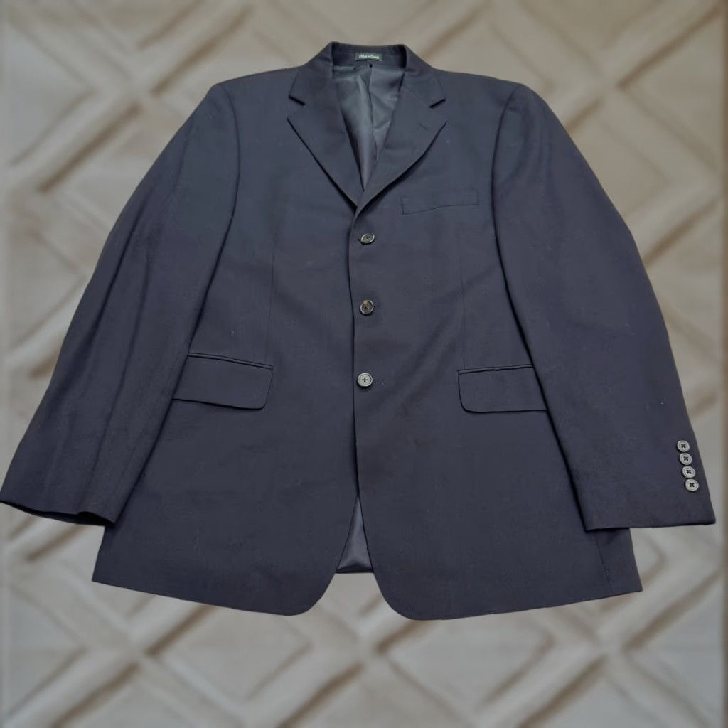 J.Crew J.Crew Blazer Mens 42L Navy Blue Wool Suit Sport Coat Classic Workwear Size 42L - 1 Thumbnail