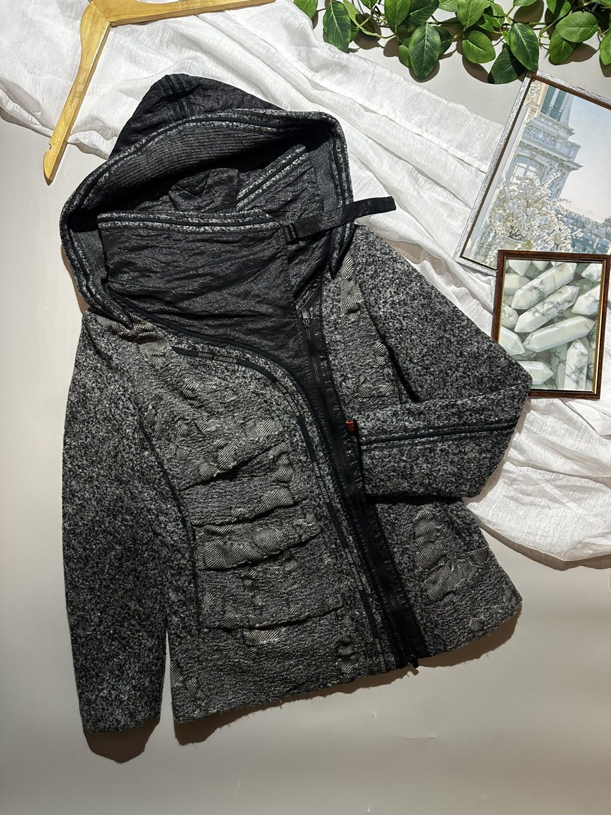 Other Beate Heymann Streetcouture Wool Jackets Textured Hooded Size L / US 10 / IT 46 - 4 Thumbnail