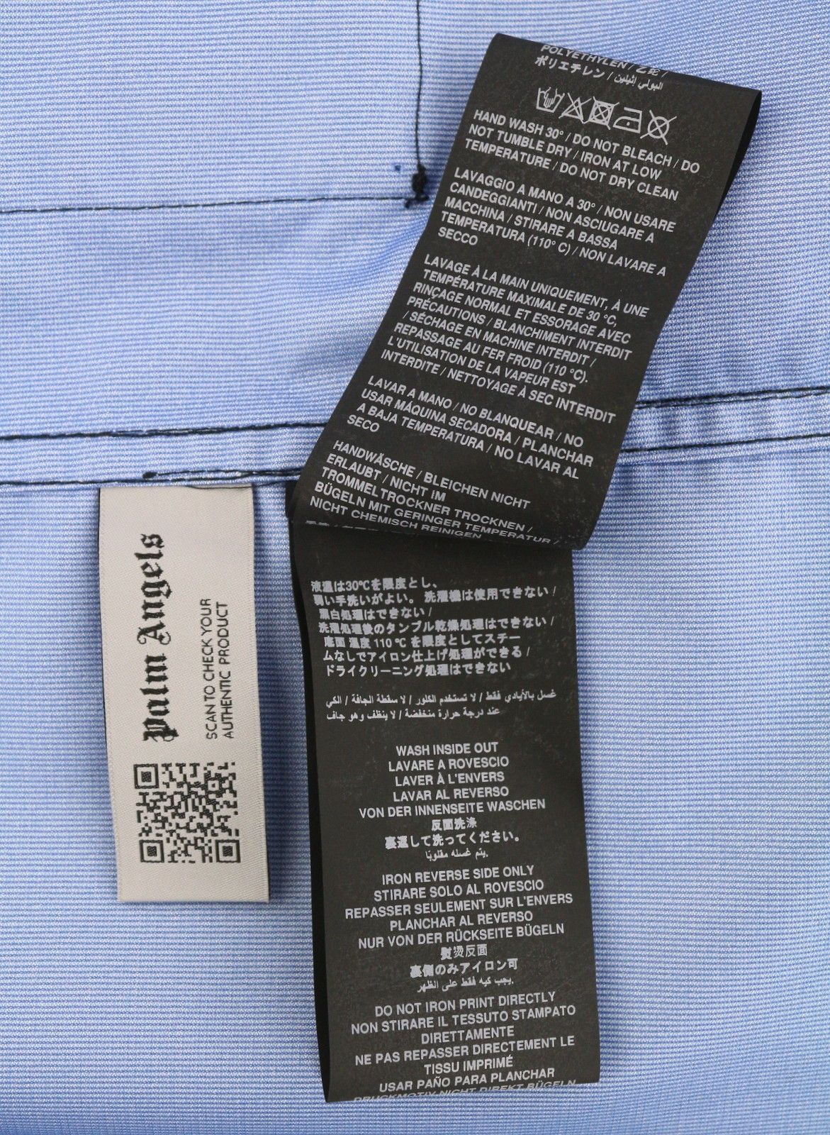 Palm Angels Blue Overcoat S Drawstring Hood Full Zip 86710 Size US S / EU 44-46 / 1 - 11 Thumbnail