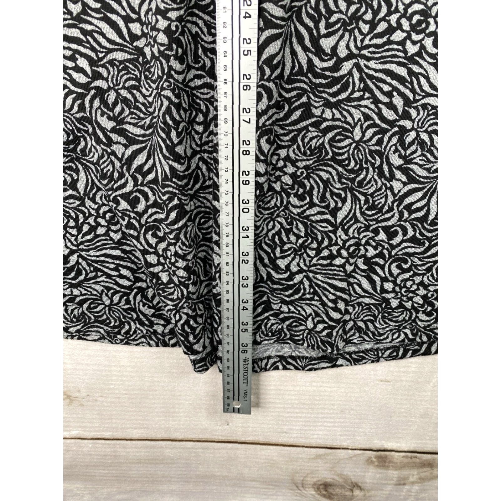 Vintage CJ Banks Maxi Skirt 1X Black White Floral Cottagecore Peasant Boho Chic Pull On Size 40" / US 18 - 3 Thumbnail