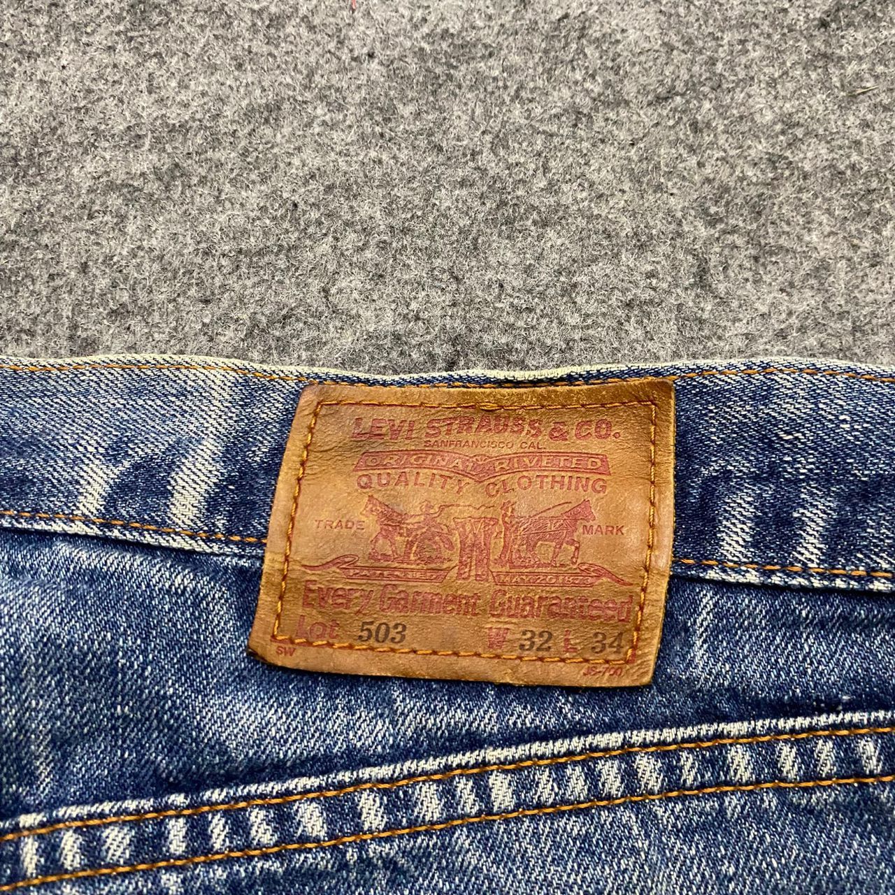 Levi's Vintage 90s Levis 503 Distressed Denim Kurt Cobain Style Size US 32 / EU 48 - 14 Thumbnail