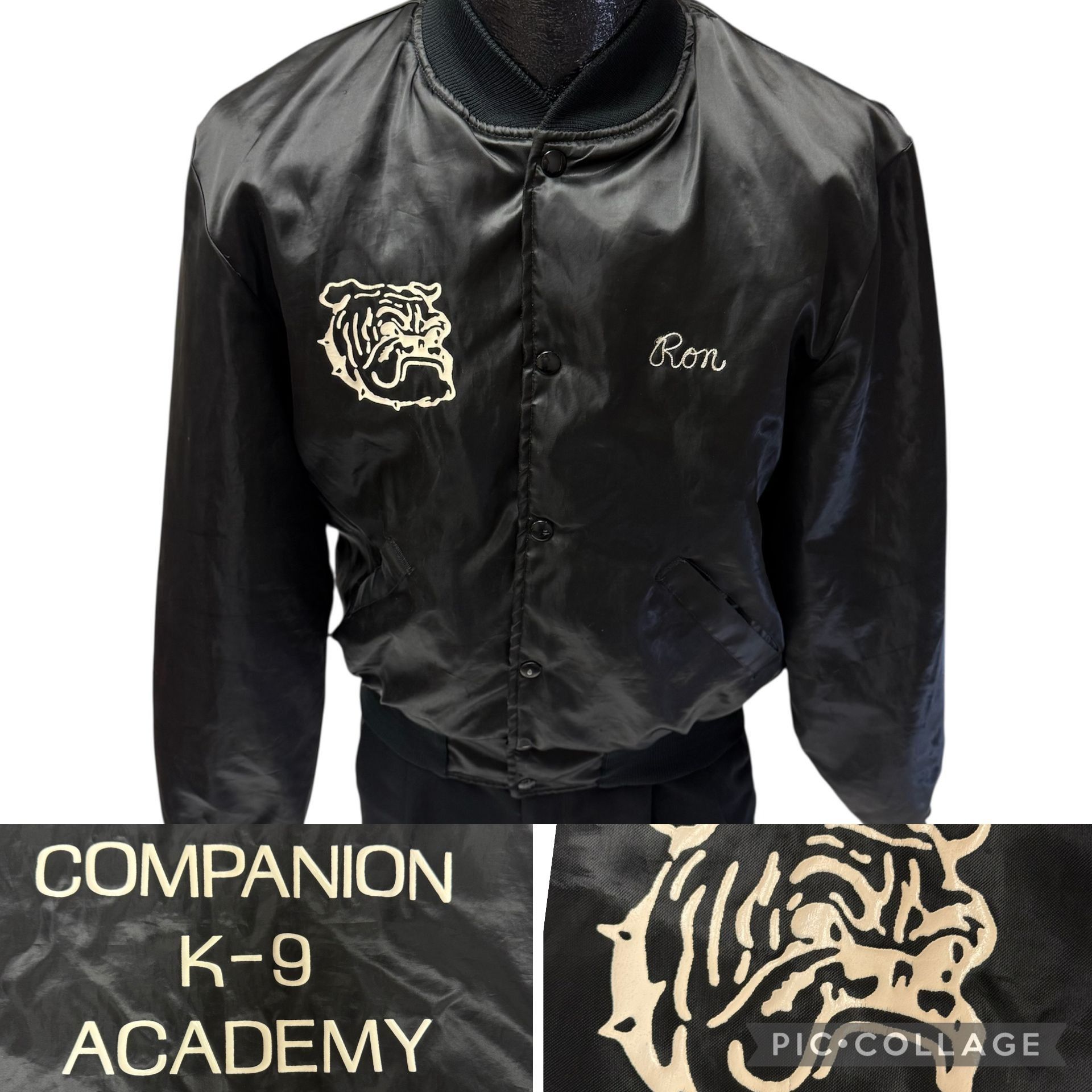 Holloway Vtg Holloway SATIN Quilted COMPANION K-9 ACADEMY Bomber Size US M / EU 48-50 / 2 - 1 Thumbnail