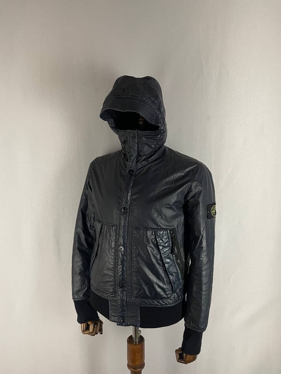 Stone Island Mussola Gommata Navy Jacket
