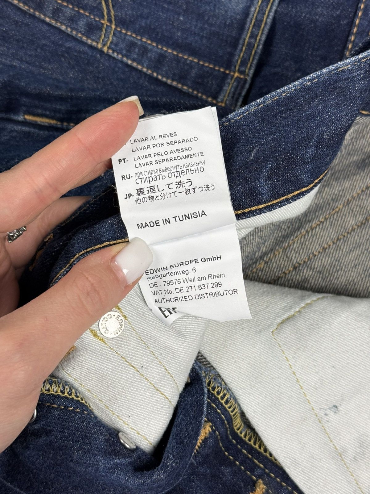 Edwin Edwin ED-55 Regular Tapered Rainbow Selvedge Denim Jeans Size US 31 - 14 Thumbnail