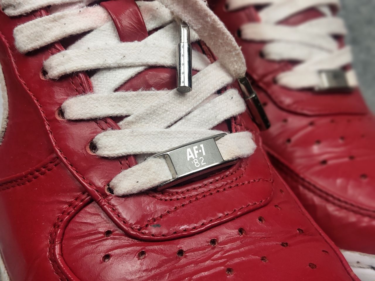 Nike Vintage Nike Air Force Slam Jam Varsity red Supreme sneakers Size US 7 / EU 40 - 21 Thumbnail
