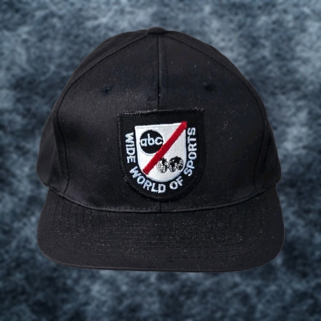 Vintage VINTAGE ABC World Of Sports Snapback Hat Black Embroidered Retro 90s Size ONE SIZE - 1 Thumbnail
