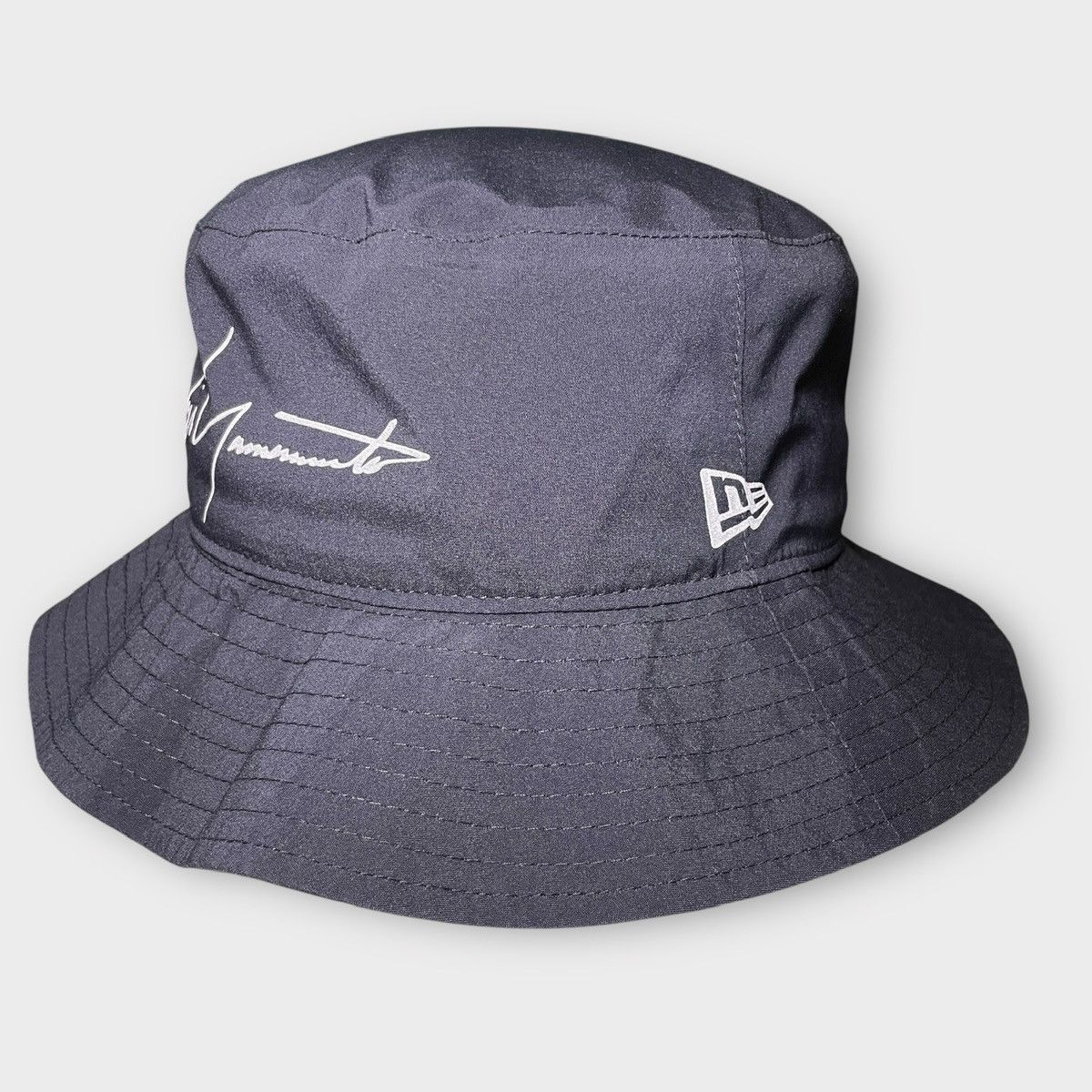 Yohji Yamamoto Yohji Yamamoto Pour Homme x New Era Gore-tex Logo Bucket Hat Size ONE SIZE - 4 Thumbnail