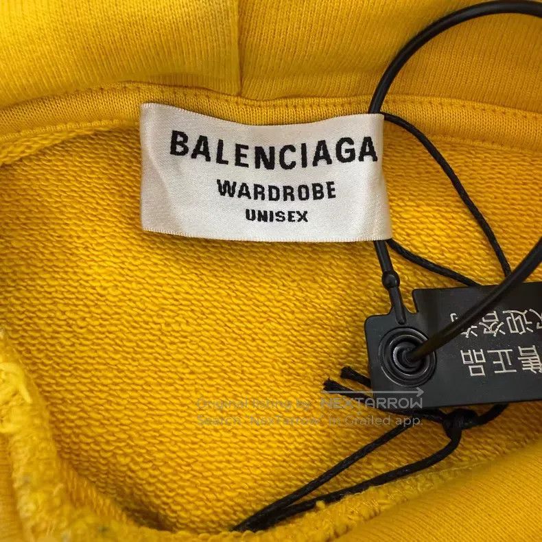 Balenciaga Balenciaga Micro Logo Embroidered Sports Hooded Sweatshirt Size US L / EU 52-54 / 3 - 3 Thumbnail