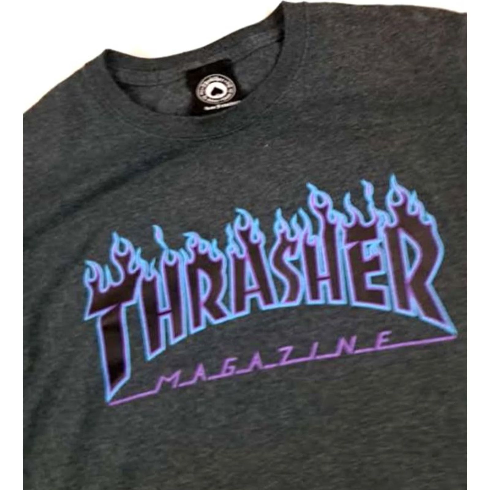 Thrasher VINTAGE Thrasher Skateboarding Magazine T-Shirt Small Set of 2 Mens S Burgundy & Dark Grey 24in/25in Long 18in/19in Chest Size US S / EU 44-46 / 1 - 4 Thumbnail
