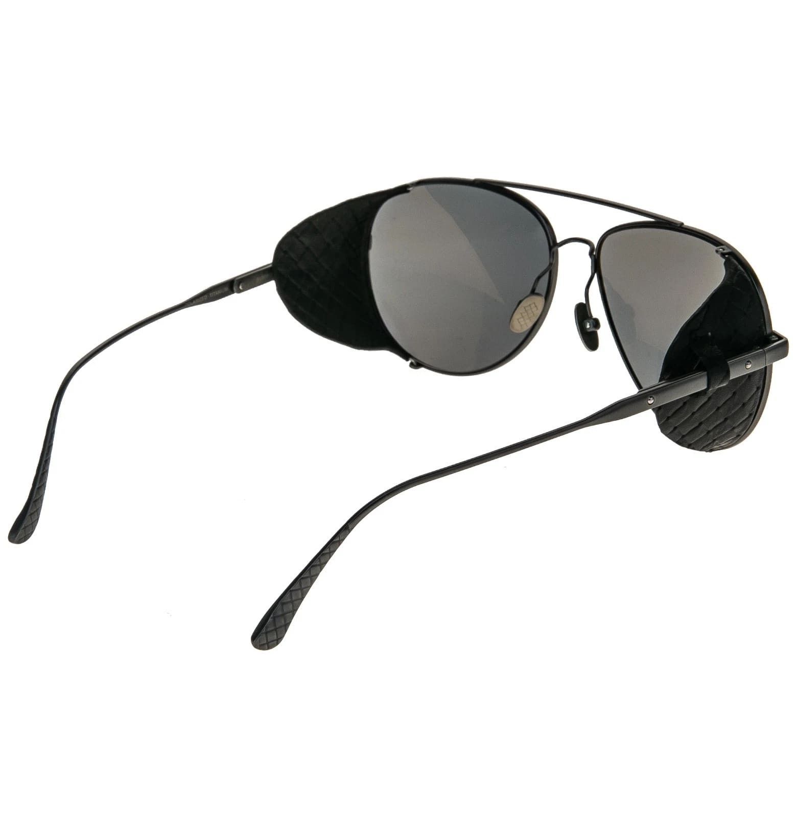 Bottega Veneta BOTTEGA VENETA BV0041S 0041 Titanium Leather Sunglasses Size ONE SIZE - 8 Thumbnail