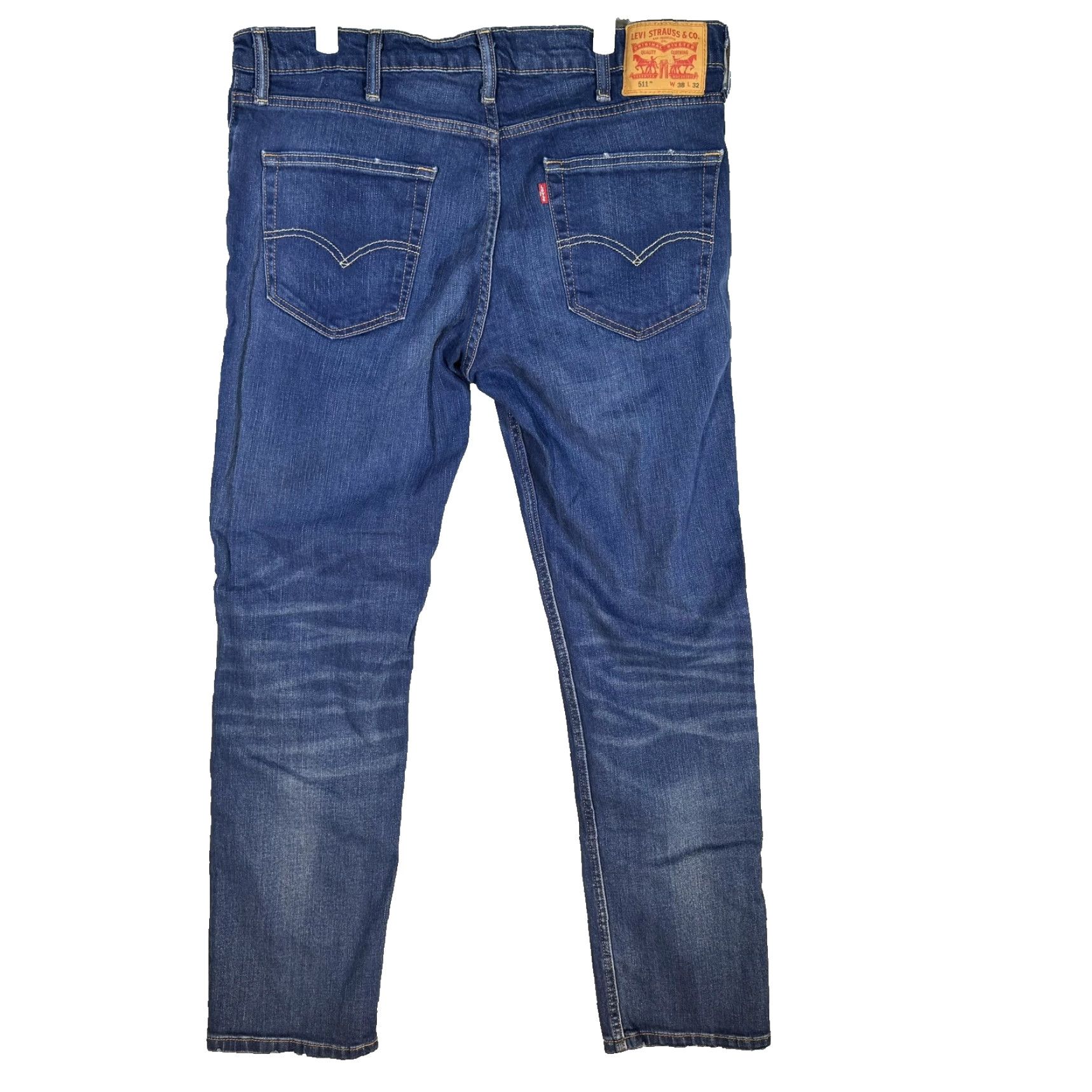Levi's Levi's 511 Jeans Slim Taper Regular 38x32 Blue Medium Wash Denim Size US 38 / EU 54 - 2 Thumbnail