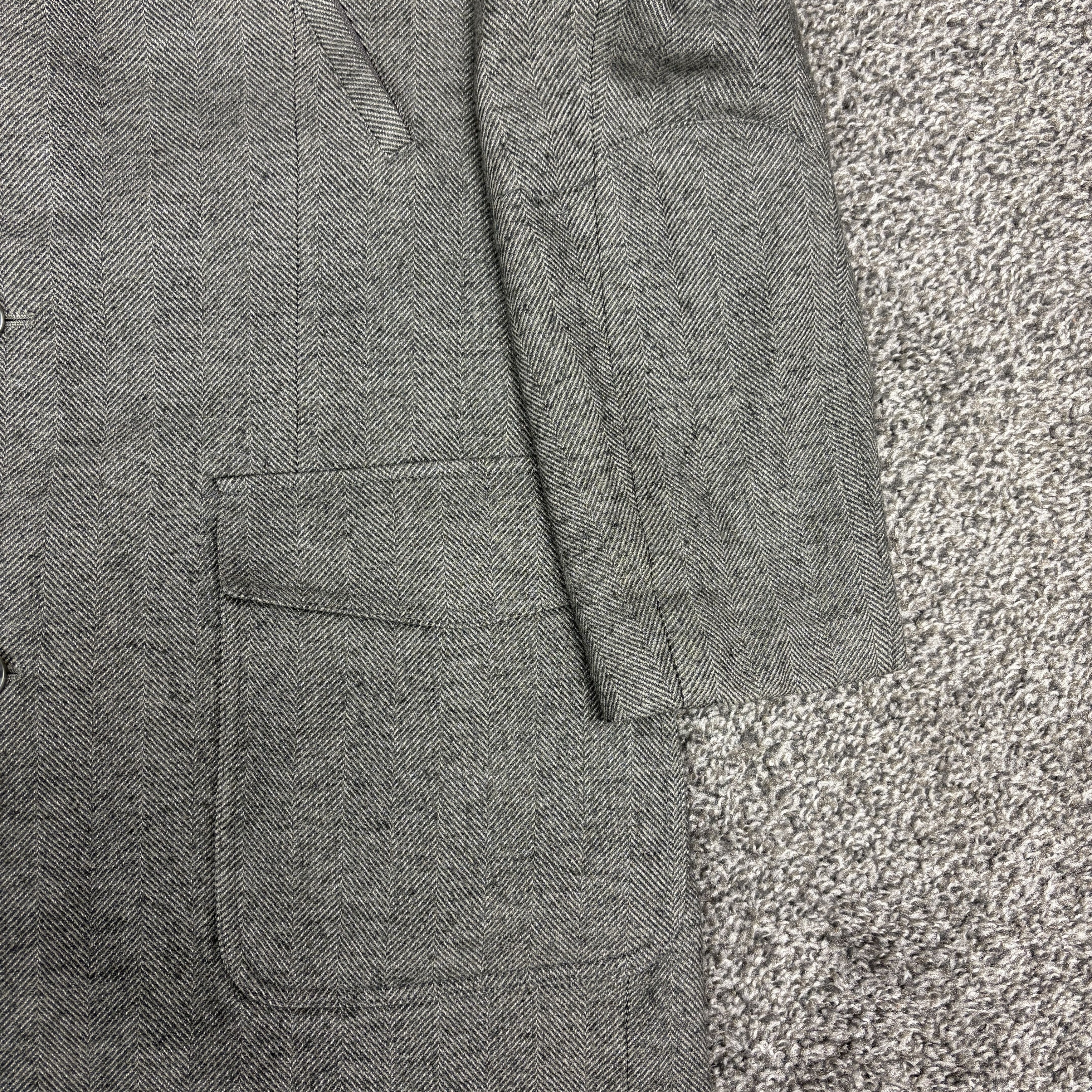Other Material London Grey Herringbone Long Coat, Size L Size US L / EU 52-54 / 3 - 2 Thumbnail