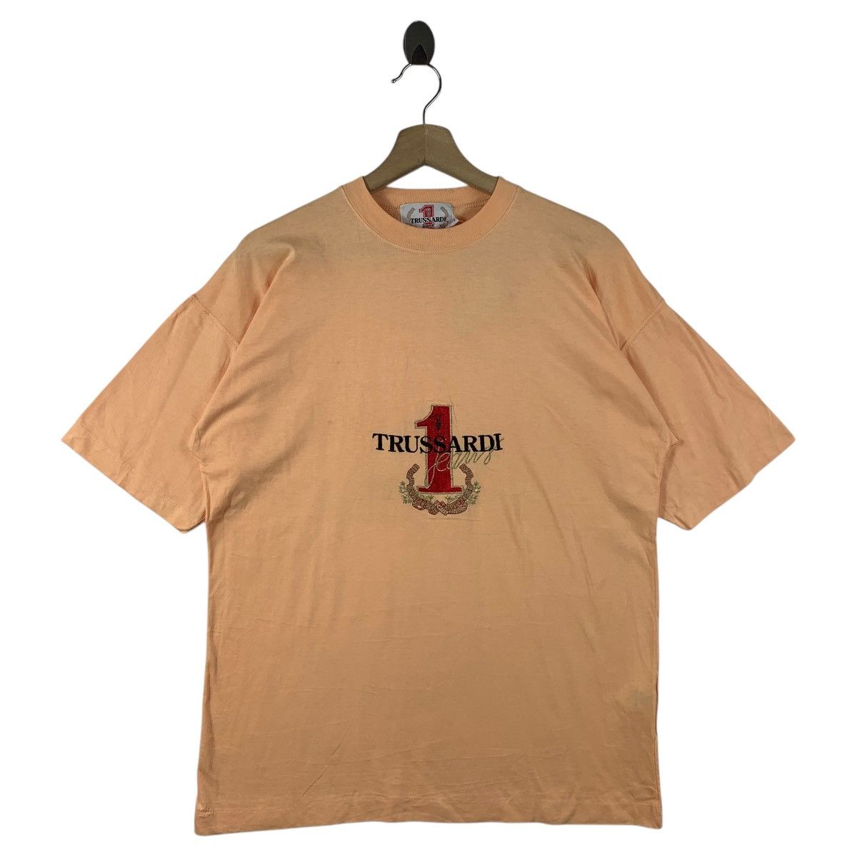 Trussardi × Vintage Vintage TRUSSARDI embroidery logo tee Size US M / EU 48-50 / 2 - 1 Thumbnail