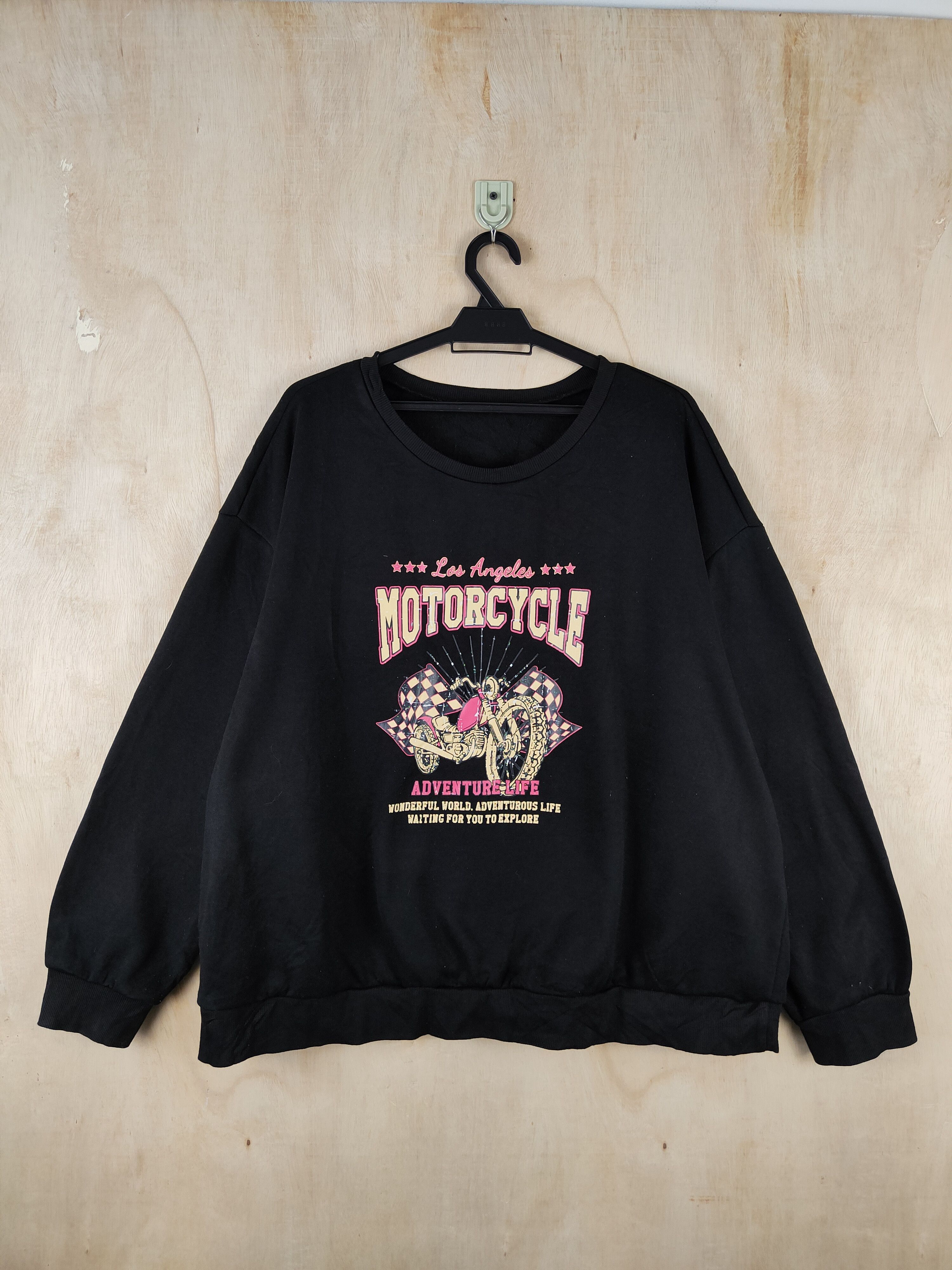 image of Indian Motercycles x Moto Shein Black Motorcycle Sweatshirts S2571, Men's (Size XL)