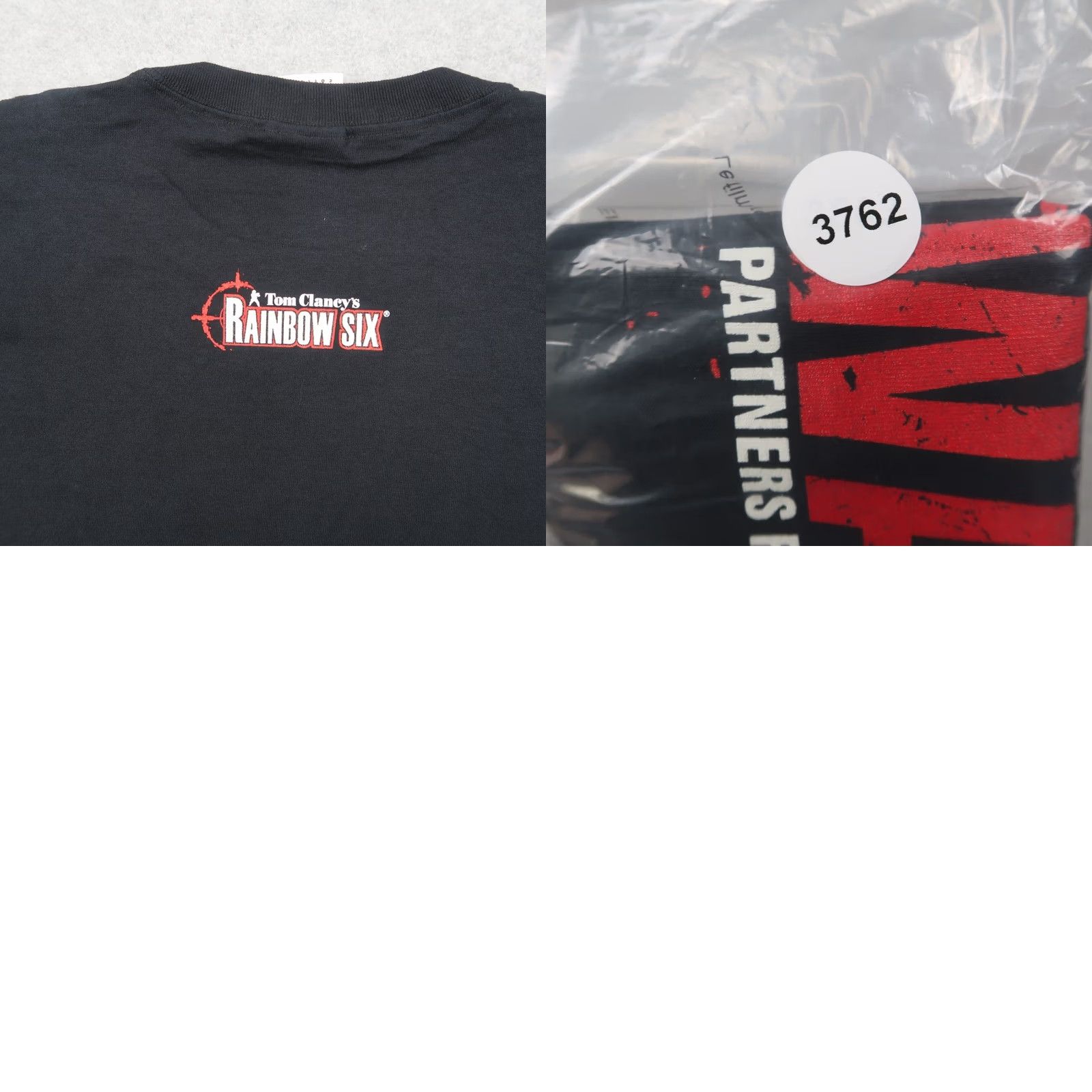 Fruit Of The Loom VINTAGE Tom Clancy Rainbow Six Wanted T-Shirt XL Black Mens Graphic Print 2000s Size US XL / EU 56 / 4 - 8 Thumbnail