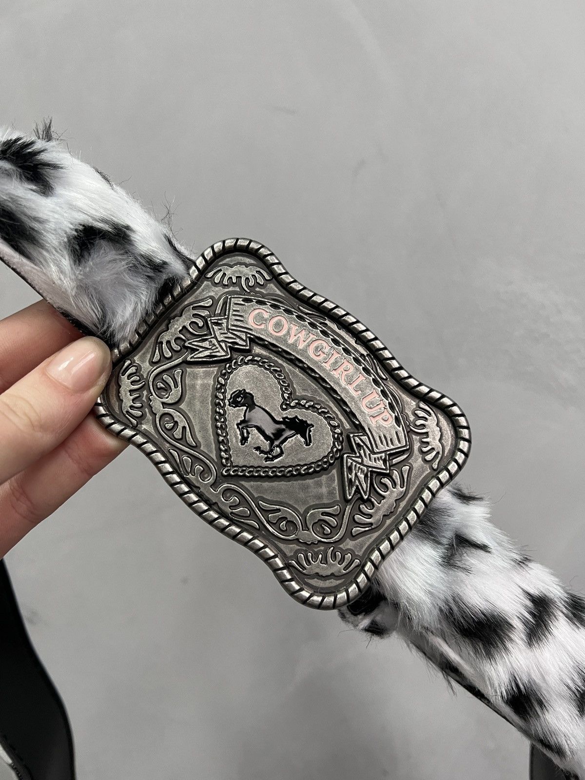 Japanese Brand Japanese brand fur Leather Belt Western Buckle rick owens Size ONE SIZE - 2 Thumbnail