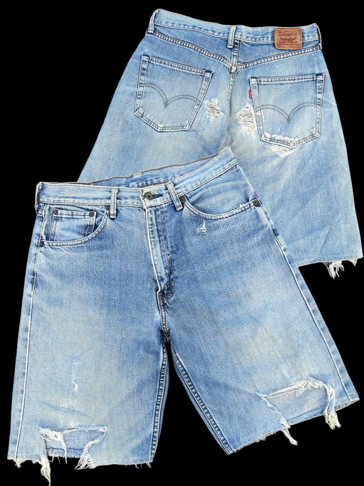 Japanese Brand × Kapital × Vintage THRASHED Levis Selvedge Vintage Distressed Short Denim Size US 32 / EU 48 - 1 Thumbnail