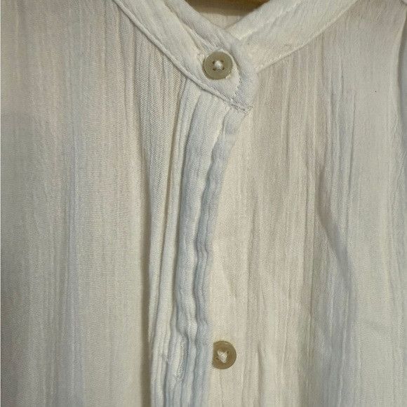 Abercrombie & Fitch Abercrombie & Fitch White Long Sleeve Button Down Blouse - L Size L / US 10 / IT 46 - 3 Thumbnail