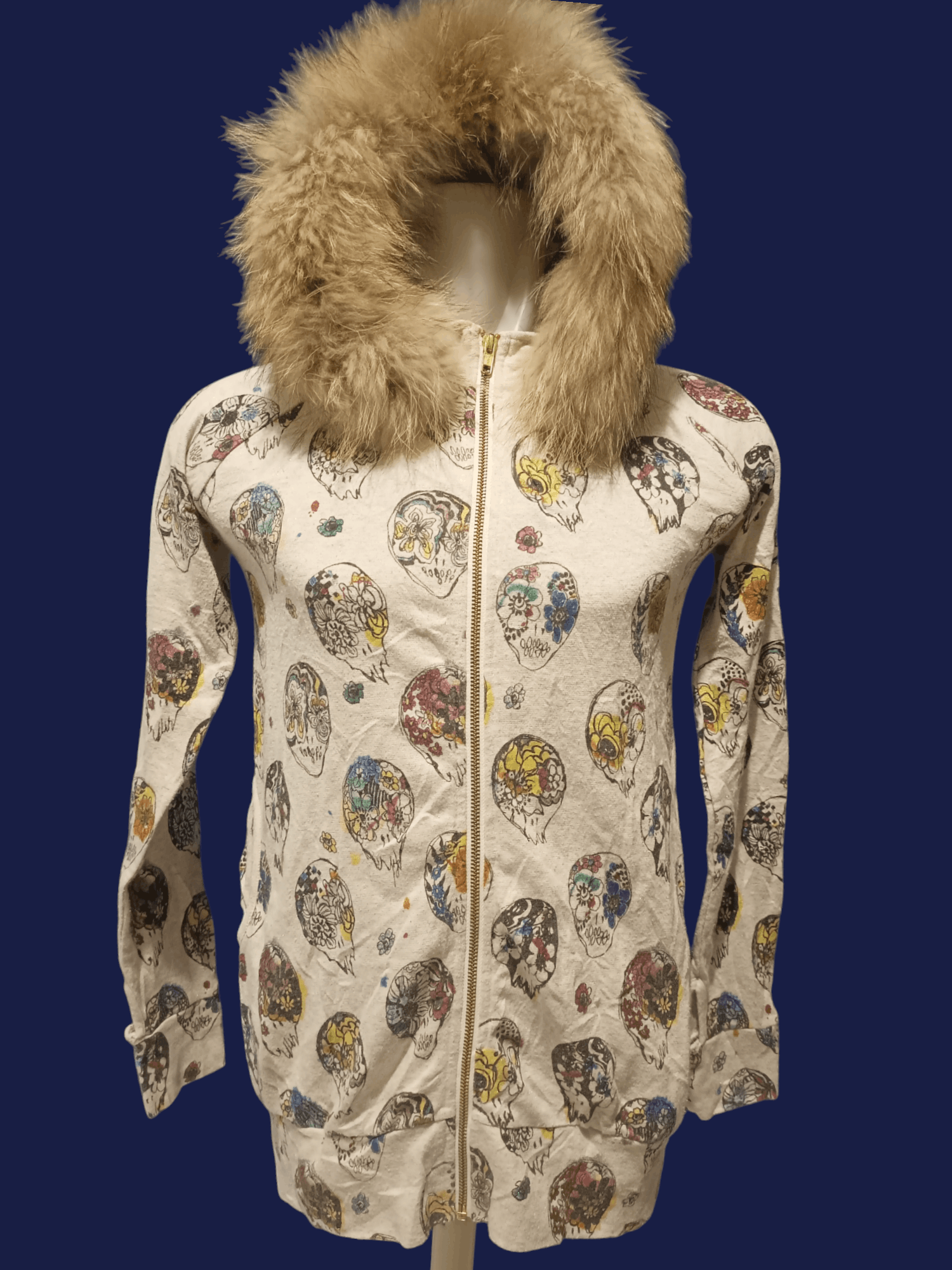 If Six Was Nine × Japanese Brand × Le Grande Bleu (L.G.B.) SCOLAR Skulls Fur Hoodie Size US M / EU 48-50 / 2 - 4 Thumbnail