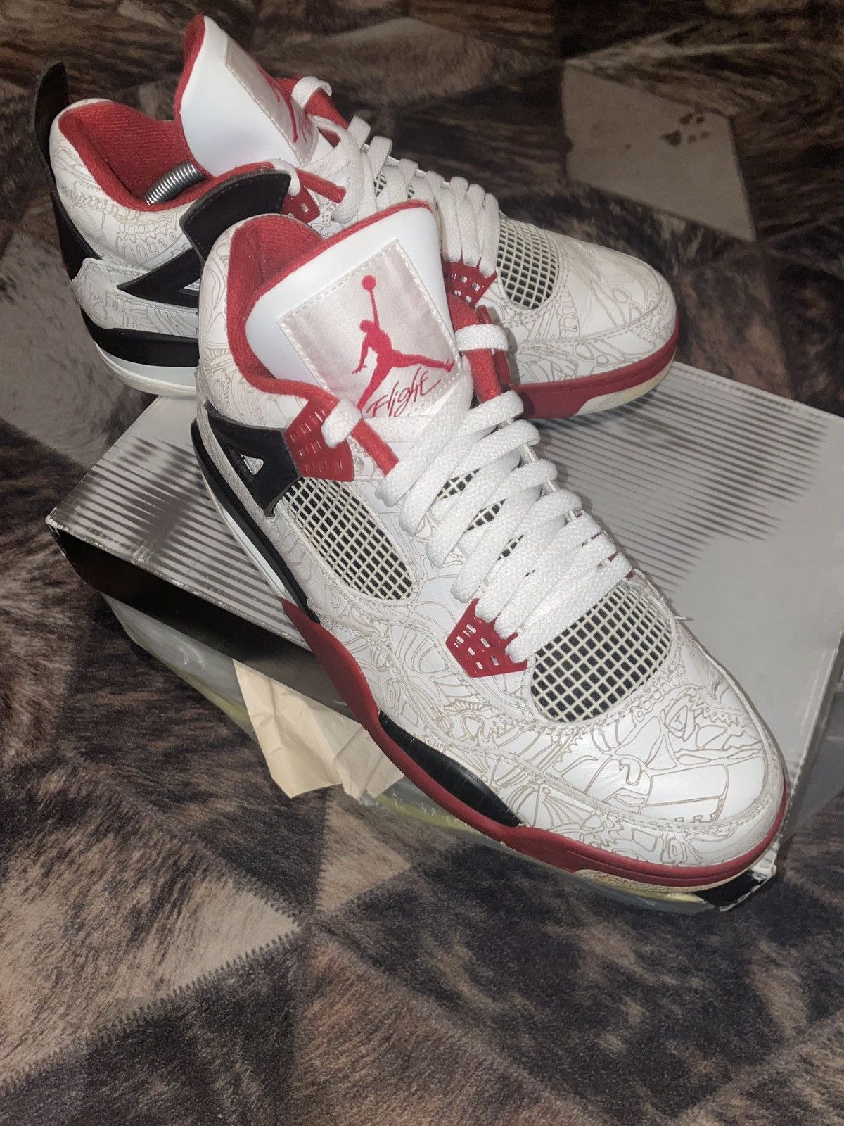 Jordan Brand Nike air jordan 4 retro Fire Red White Laser 2005 OG 