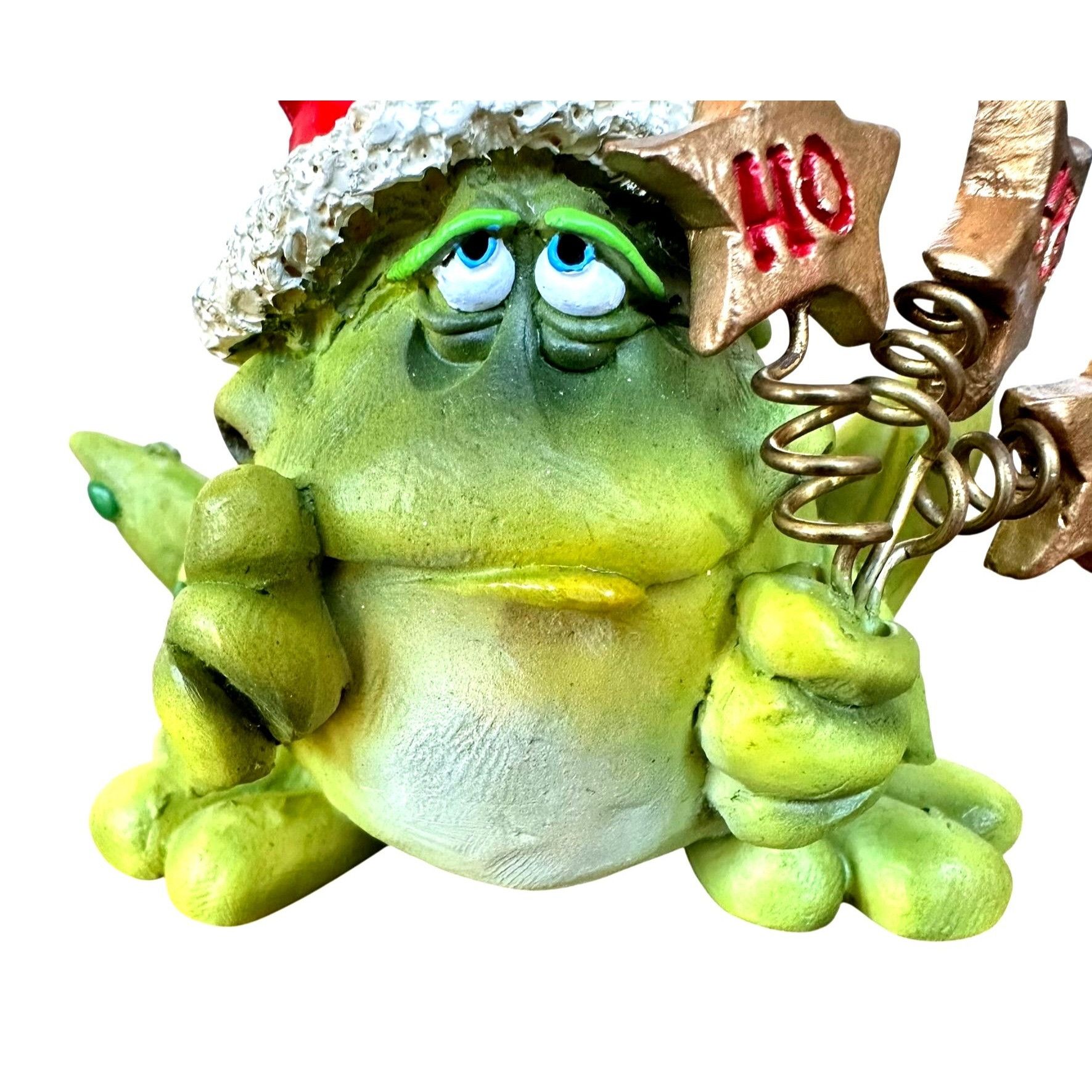 Other Vintage Russ Christmas Douglas Frog Figurine Ho Ho Ho Santa Size ONE SIZE - 5 Thumbnail