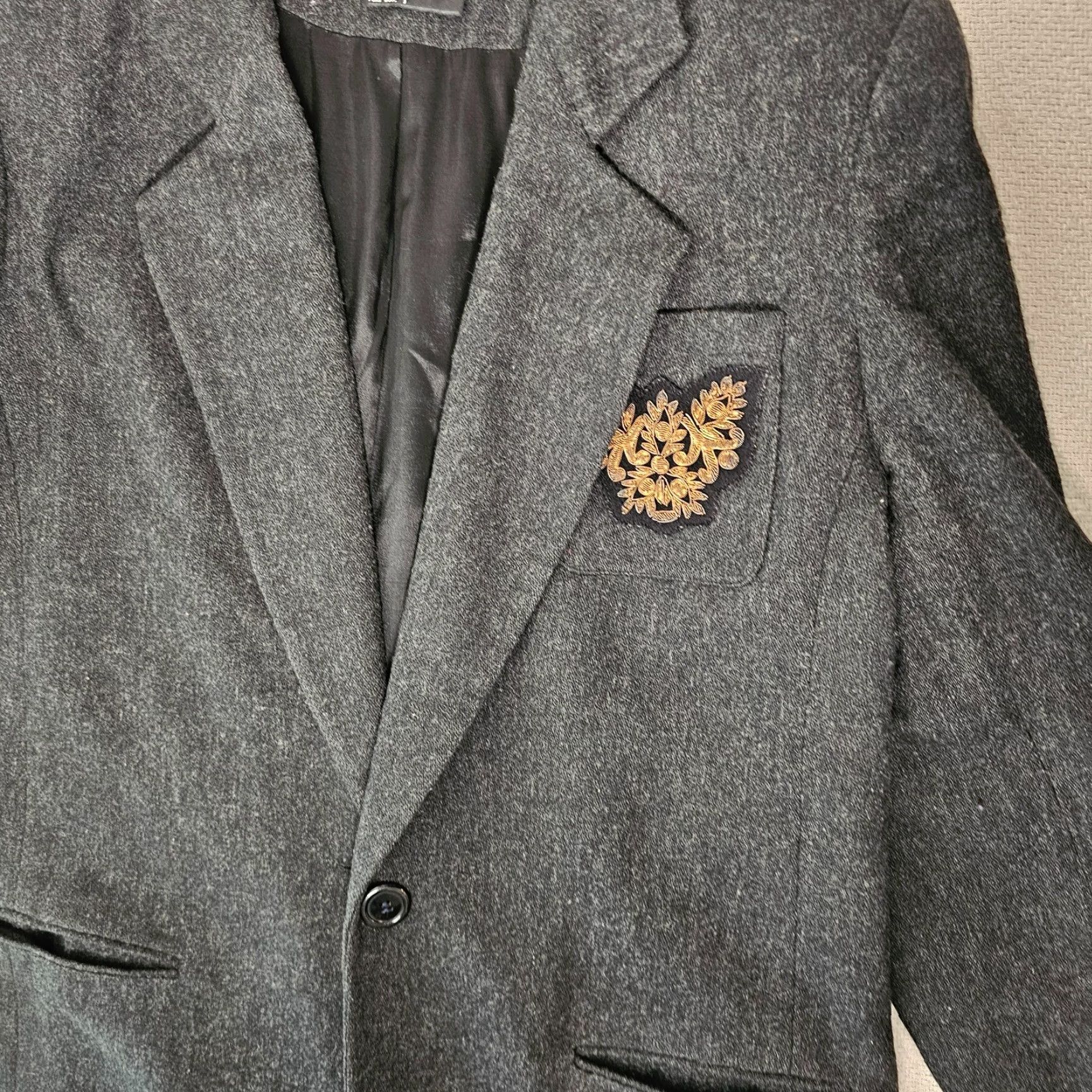 Vintage VINTAGE harvé benard Blazer Wool Dark Gray 16W Petite Pockets Womens Size XXL / US 16-18 / IT 52-54 - 3 Thumbnail