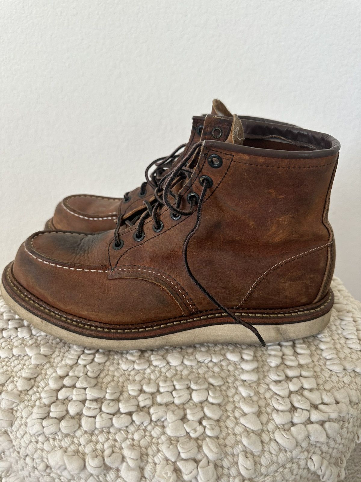 Red wing moc toe copper rough & tough 1907