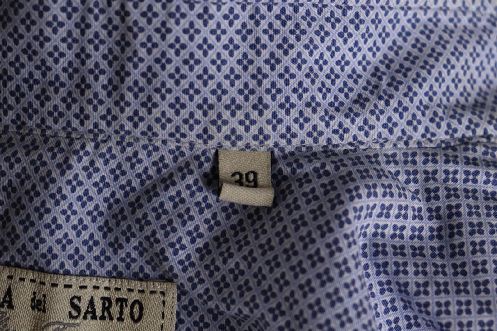Designer Bottega del Sarto Slim Fit Blue Button Down Shirt Size 39 Size US M / EU 48-50 / 2 - 9 Thumbnail