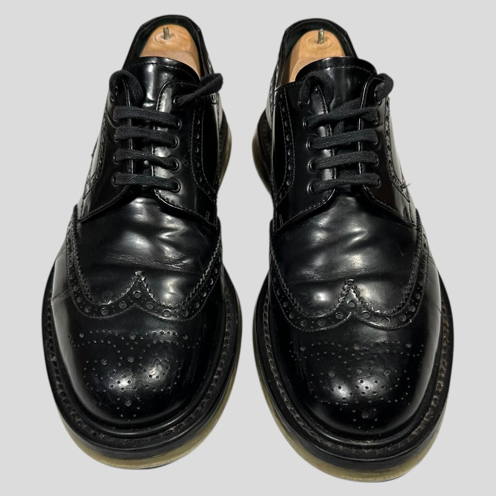 Prada Prada Air Levitate Brogues Black Leather Derby Shoes - UK9 Size US 10 / EU 43 - 6 Thumbnail