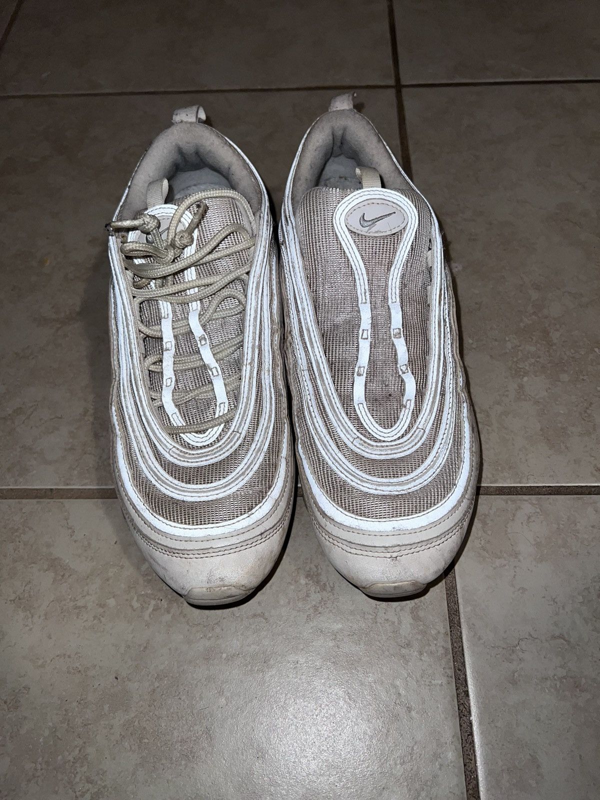 Nike Nike Air Max 97 Triple White Wolf Grey Size US 10.5 / EU 43-44 - 1 Thumbnail