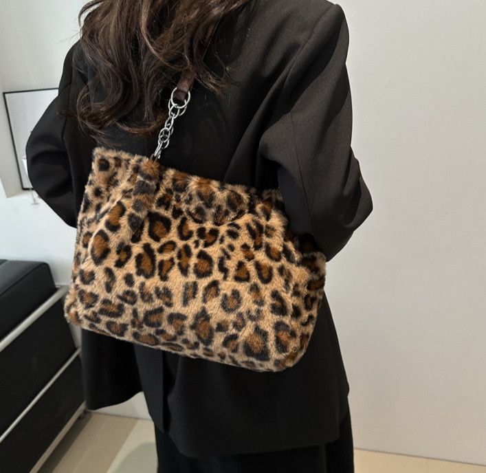 The Unbranded Brand Leopard Simple Tote Bag Size ONE SIZE - 4 Thumbnail