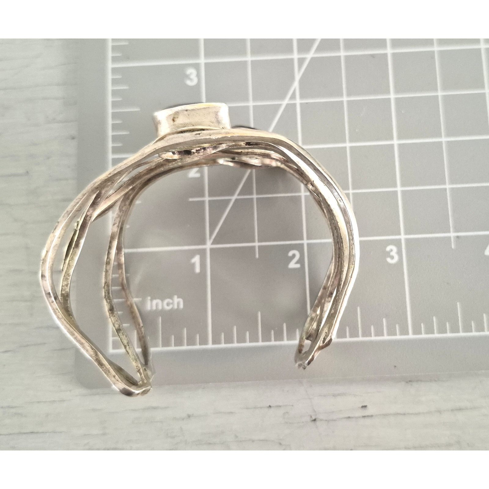 Other Sterling Silver Amethyst Multi-Strand Wave Cuff Bracelet Size ONE SIZE - 7 Thumbnail