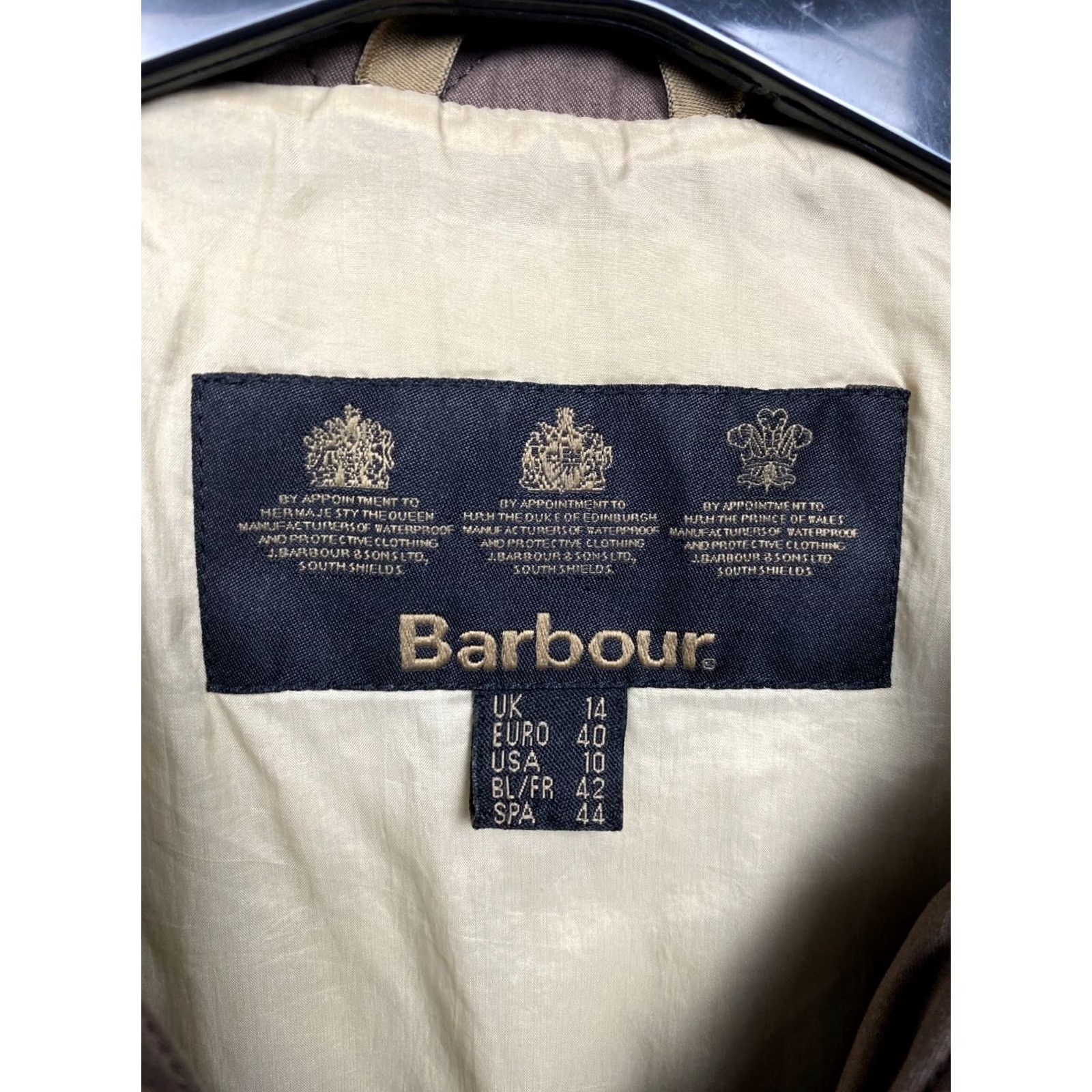 Barbour VINTAGE Barbour Jacket Women Quilted Short M'Fibre UK 14 Brown - Barbour Vintage Womens Shaped M'Fibre Short Quilted Jacket UK 14 Size 36" / US 14 / IT 50 - 3 Thumbnail
