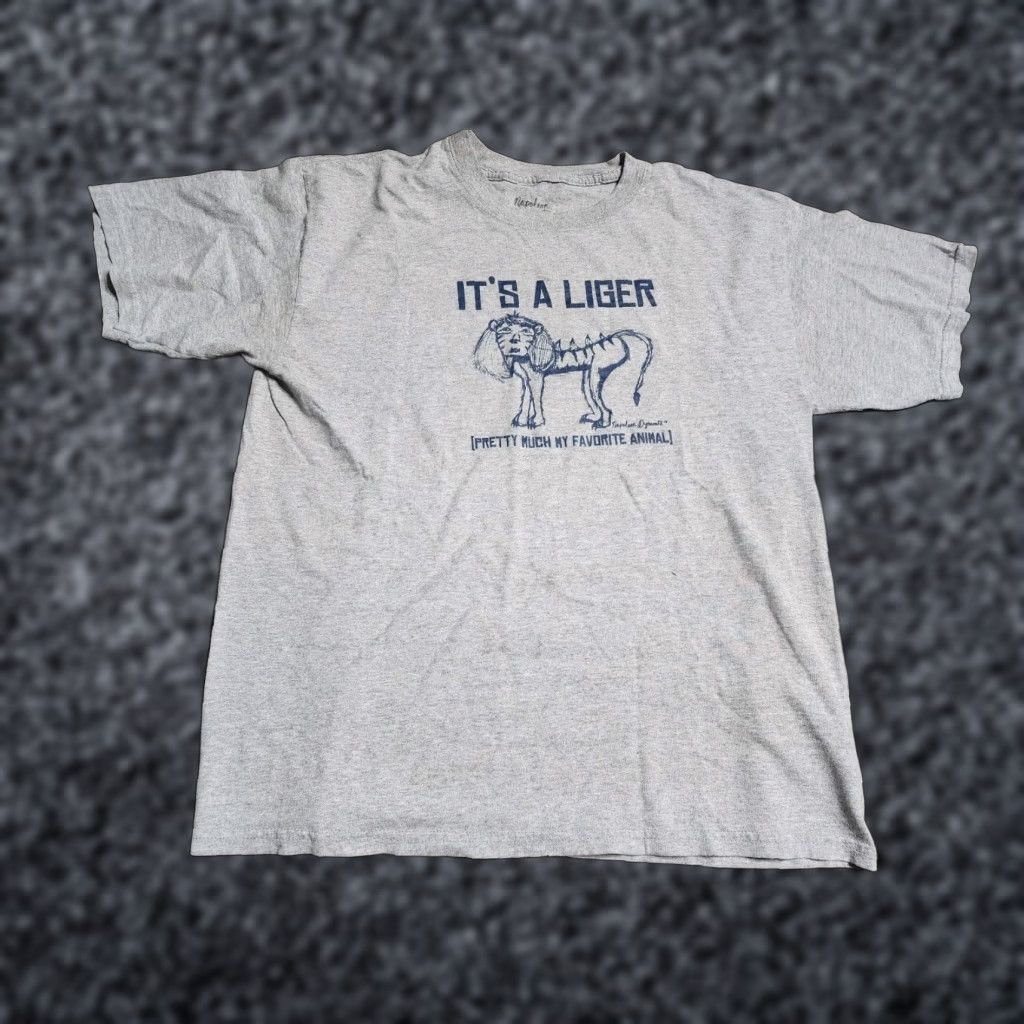 Vintage VINTAGE Dynamite Men T-Shirt Movie Napoleon Dynamite Liger Animal Graphic Gray Size L Size US L / EU 52-54 / 3 - 1 Thumbnail
