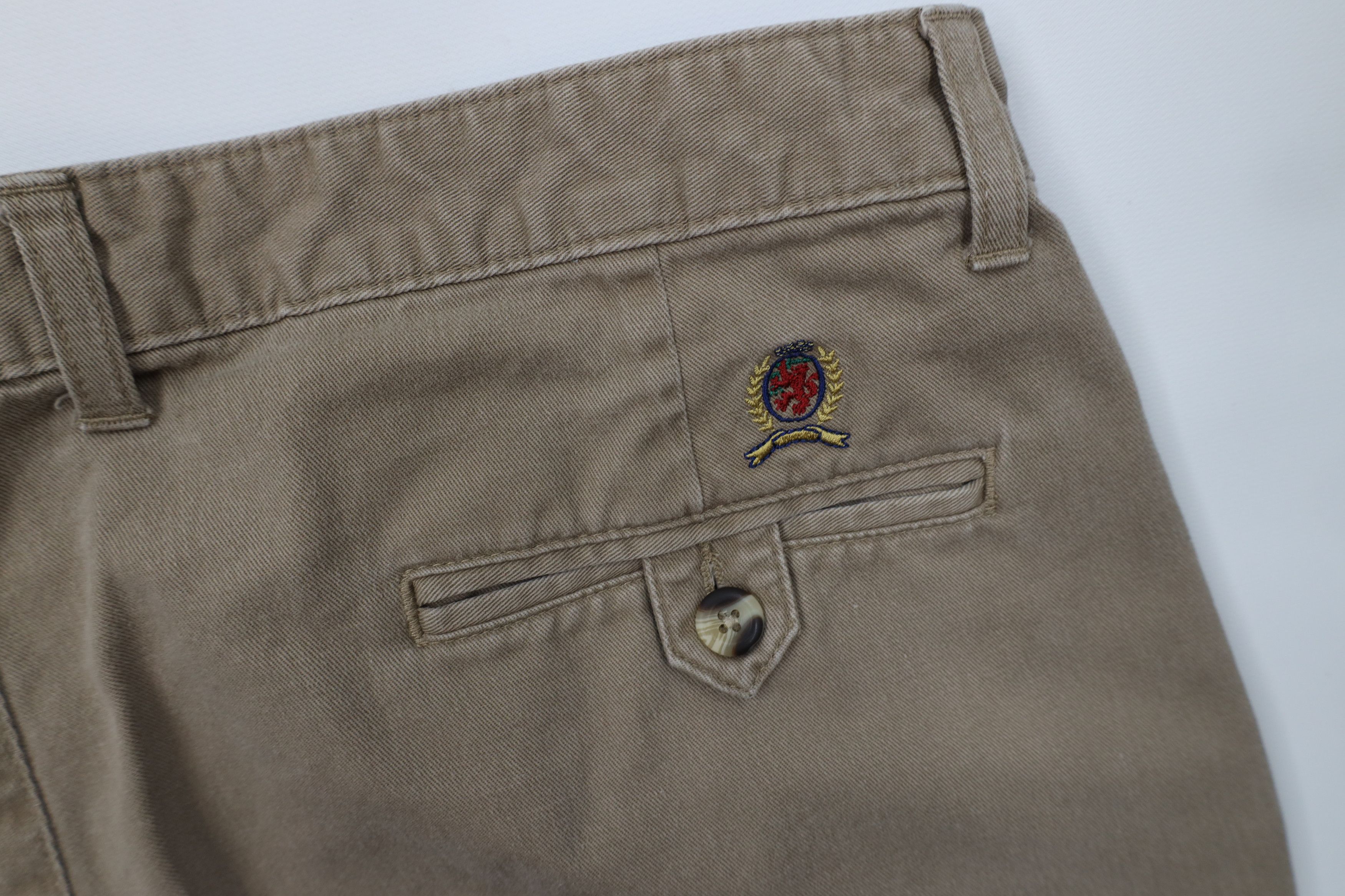 Tommy Hilfiger Vintage 90s Tommy Hilfiger Cuffed Wide Leg Chino Pants Beige Size US 36 / EU 52 - 12 Thumbnail