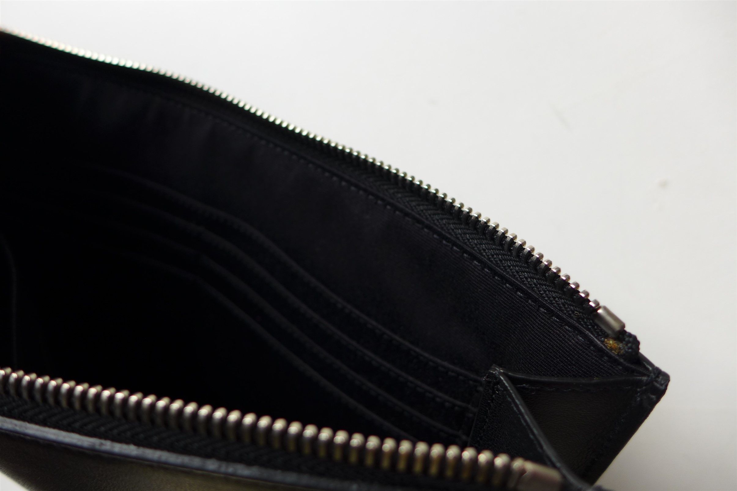 Saint Laurent Paris Saint Laurent Multi Patch Zip Pouch - Black Calf Leather Size ONE SIZE - 10 Thumbnail