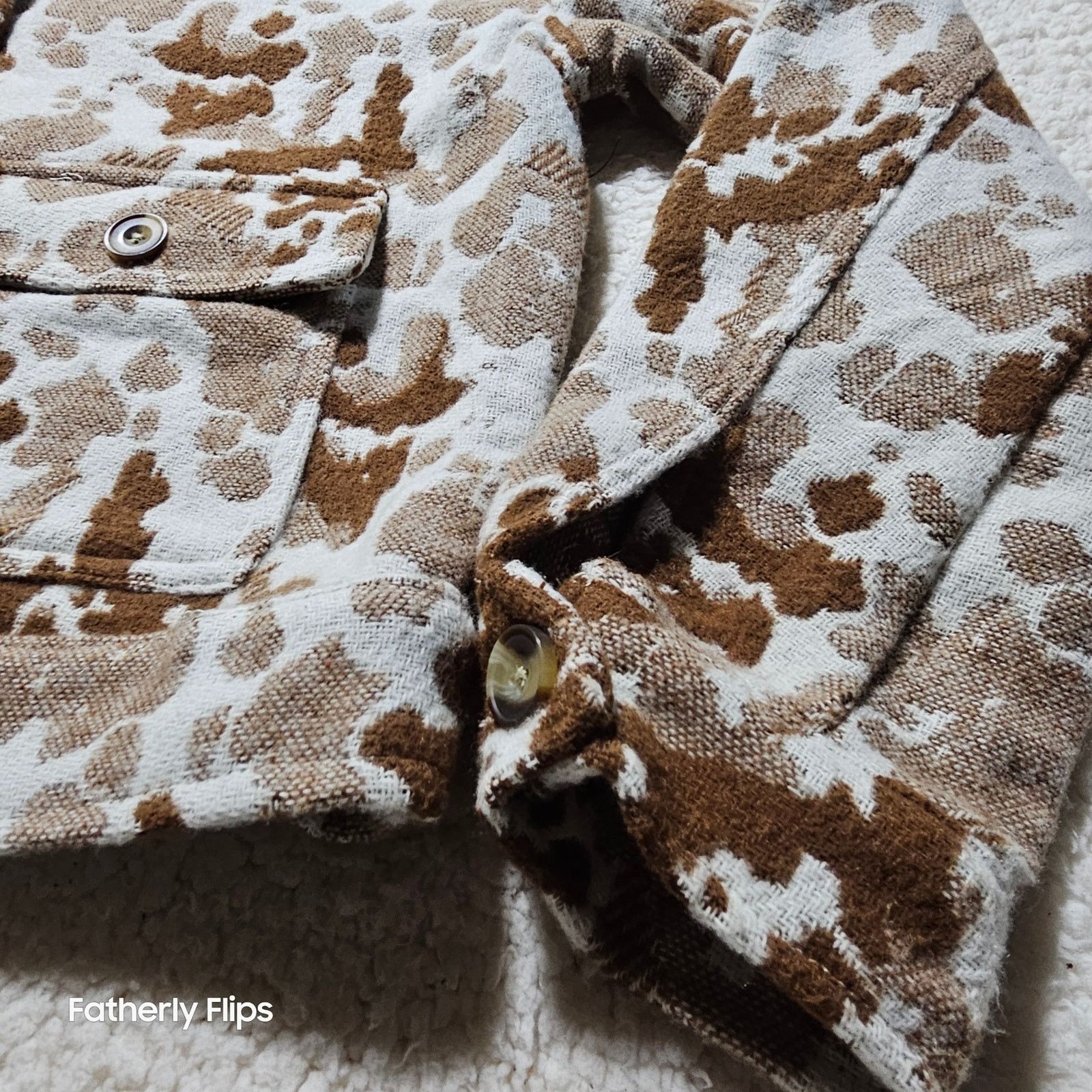Sonoma Sonoma Cow Print Shacket Wool Blend Cropped Jacket Medium Size M / US 6-8 / IT 42-44 - 7 Thumbnail
